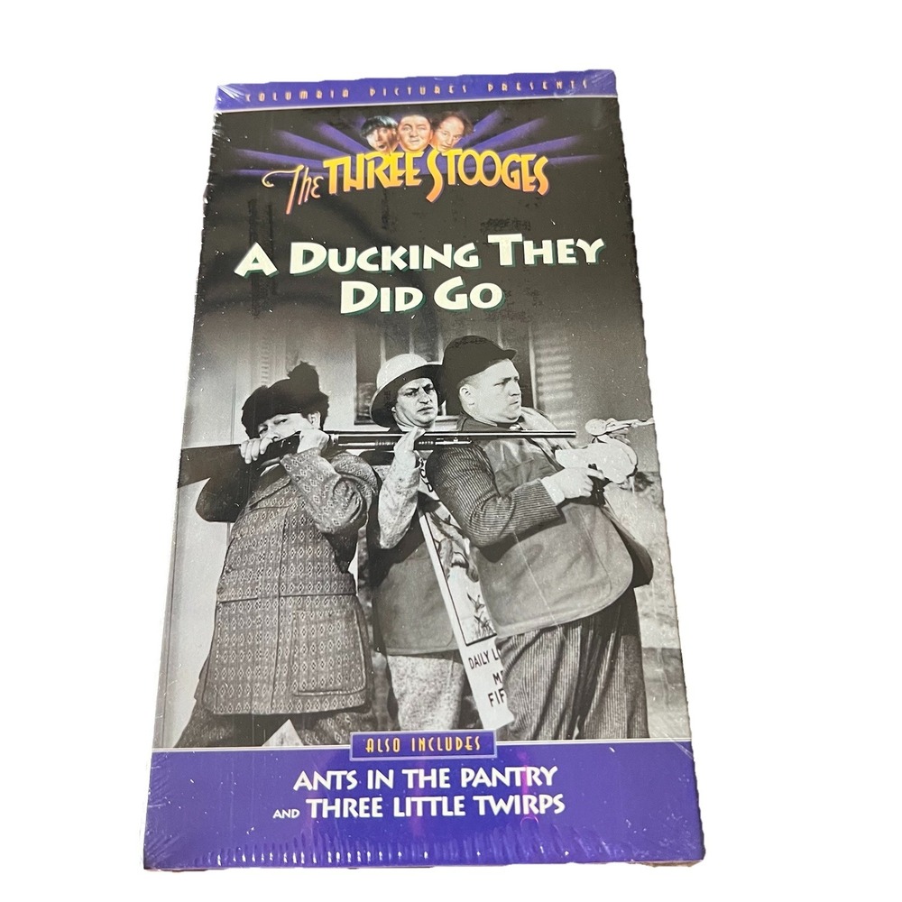 The Three Stooges‎ A Ducking They Did Go VHS Vintage Classic New Sealed 1993